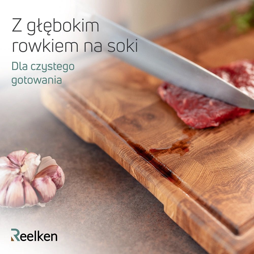 Dębowa deska do krojenia Premium 30x20x2,5 cm - Reelken Polska