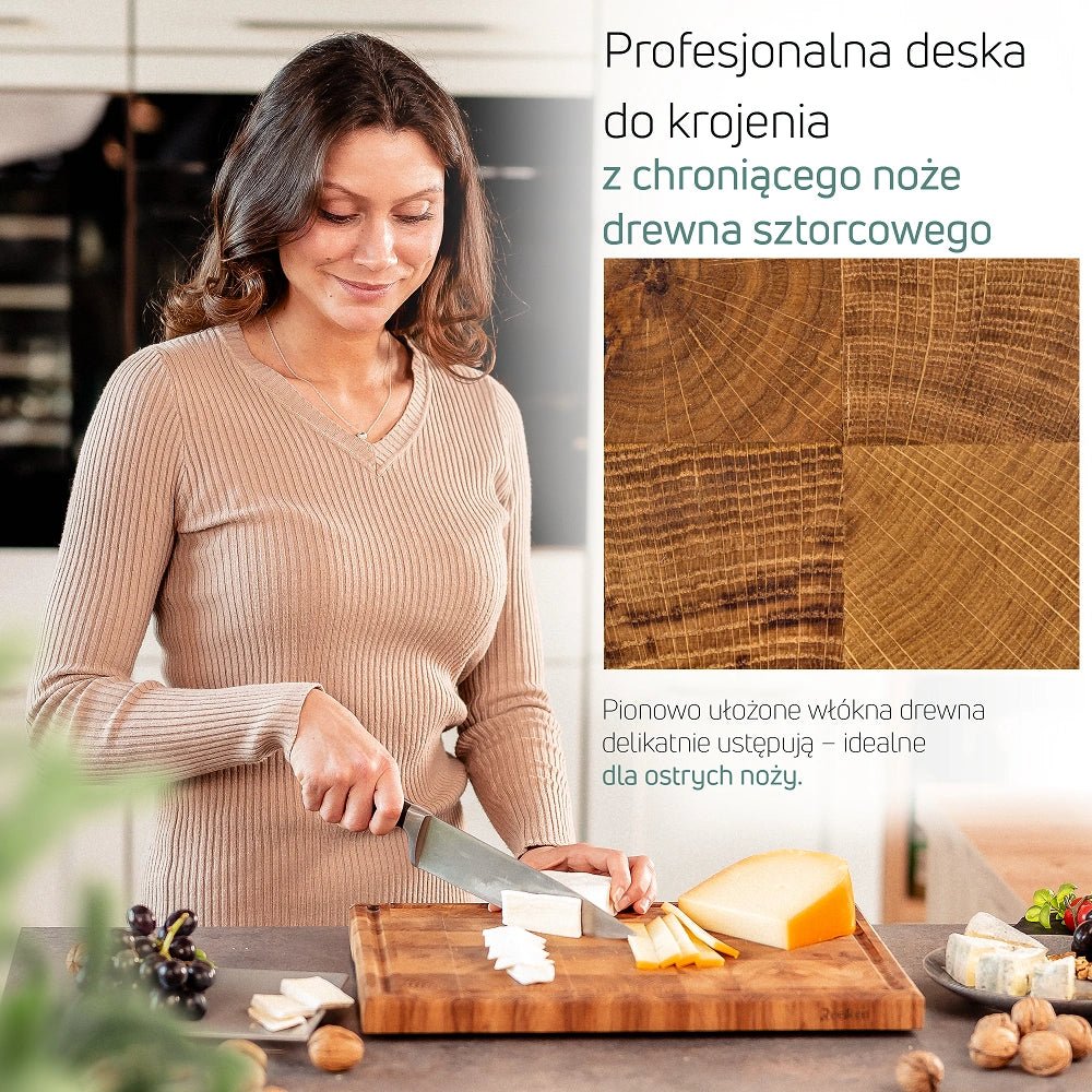 Dębowa deska do krojenia Premium 30x20x4 cm - Reelken Polska