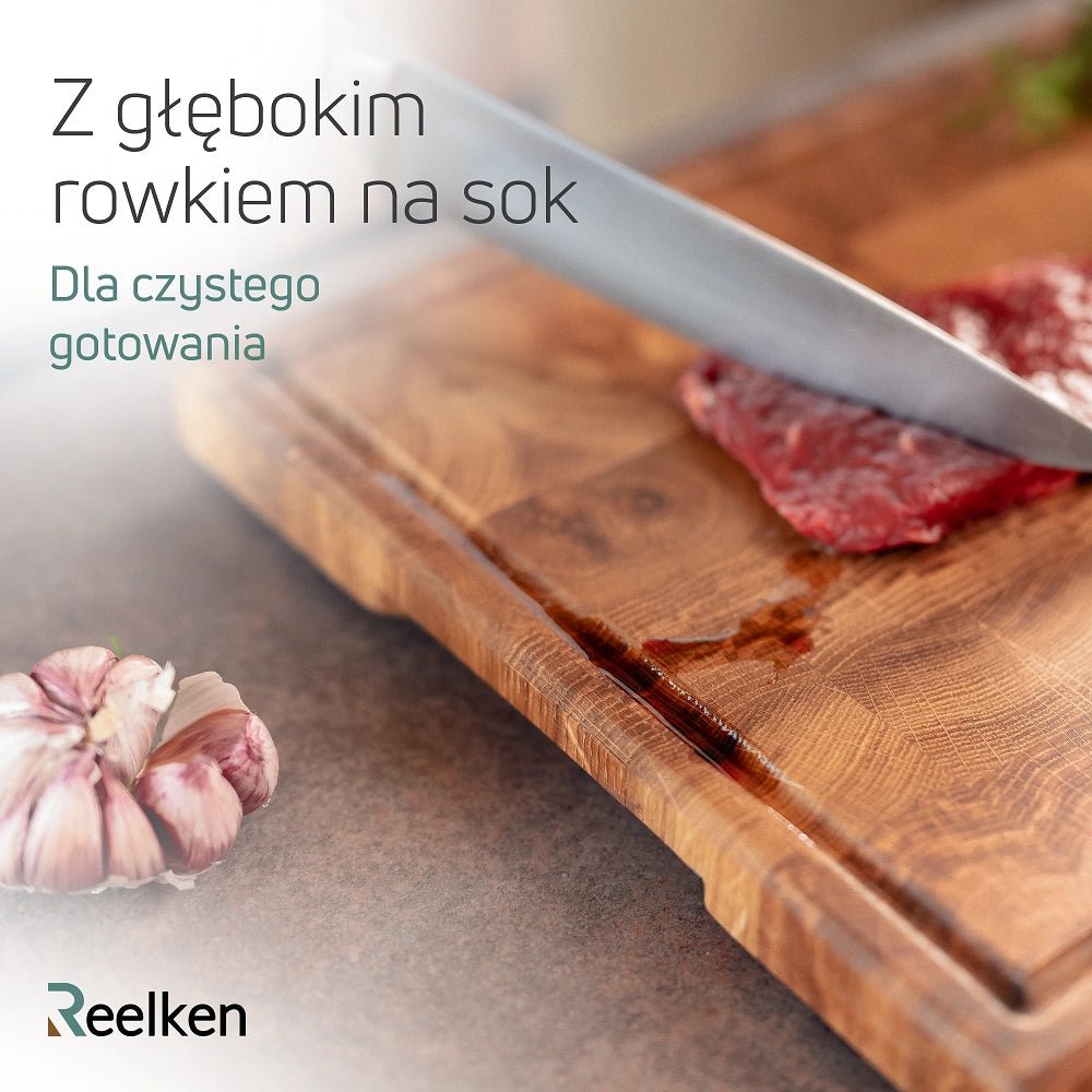 Dębowa deska do krojenia Premium 30x20x4 cm - Reelken Polska
