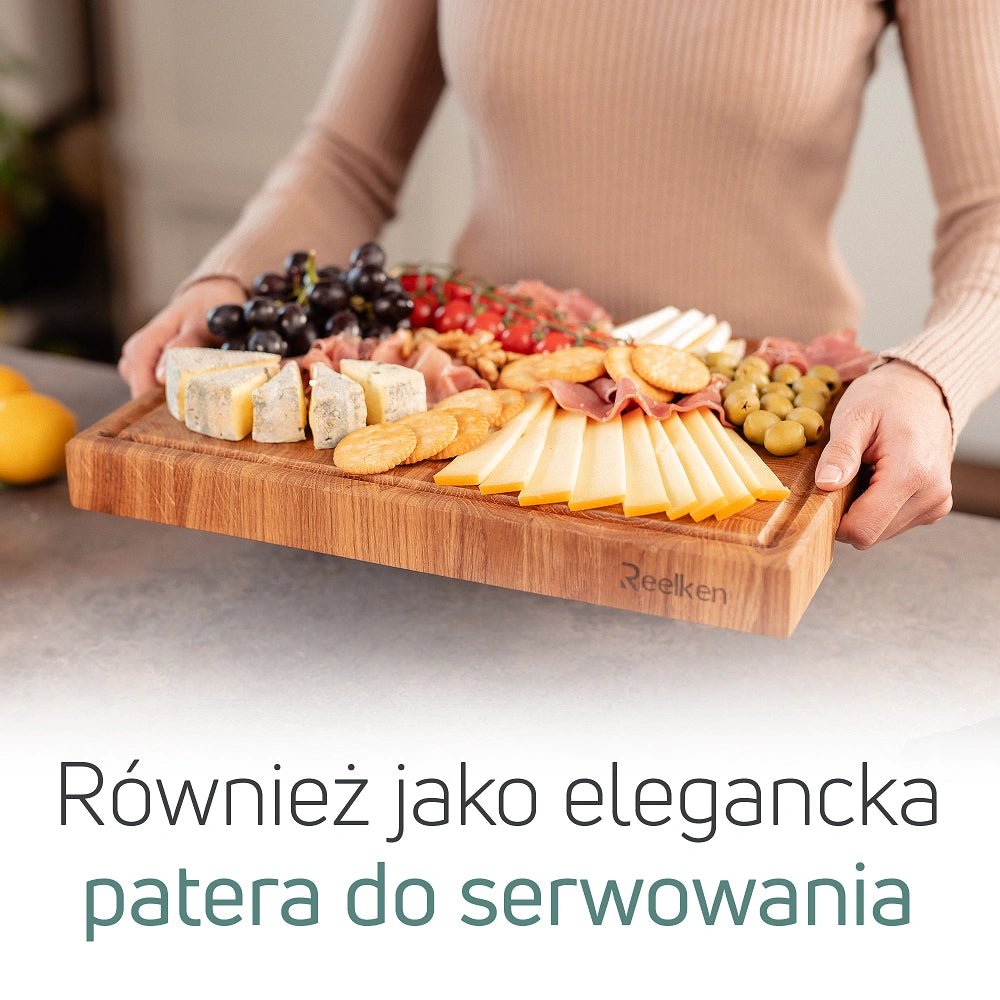 Dębowa deska do krojenia Premium 30x40x2,5 cm - Reelken Polska