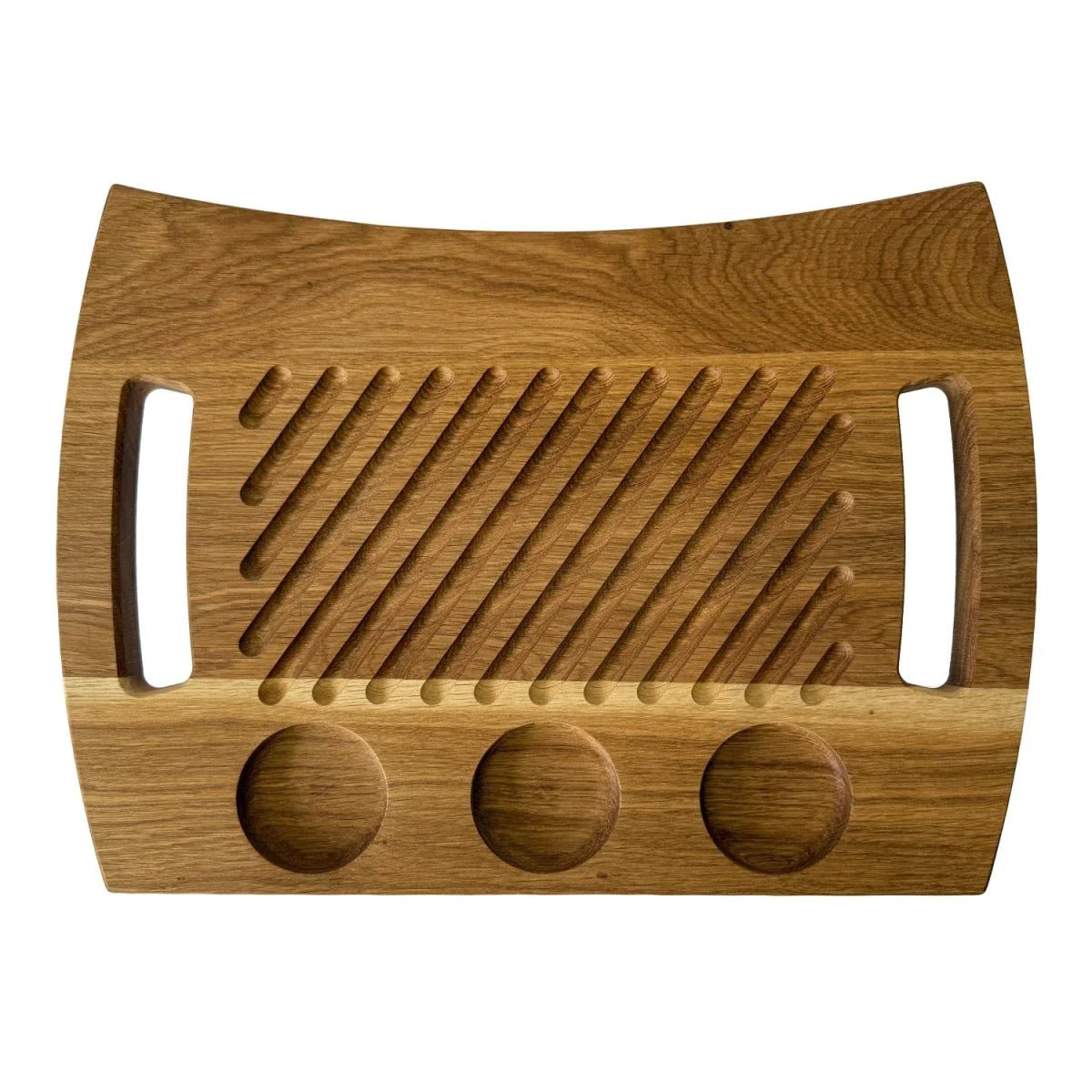 Dębowy półmisek do serwowania steków i grilla – rustykalna deska 37×27 cm - Reelken Polska