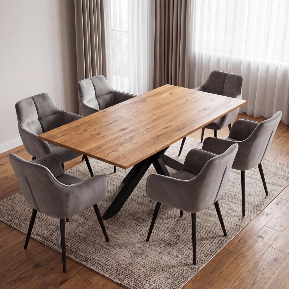 Dębowy stół klasyczny z litego drewna 140x80x2,6 cm - Reelken Polska