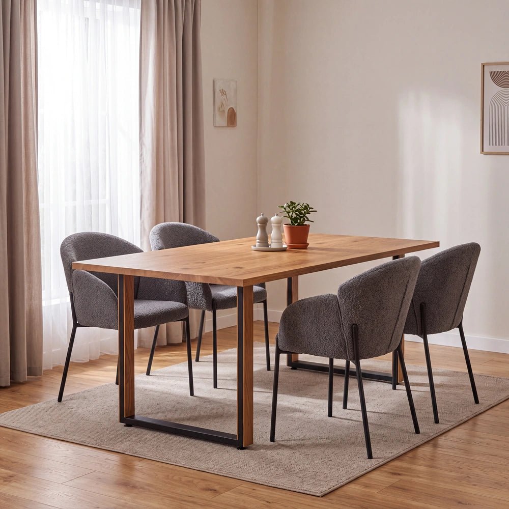 Dębowy stół klasyczny z litego drewna 140x80x2,6 cm - Reelken Polska