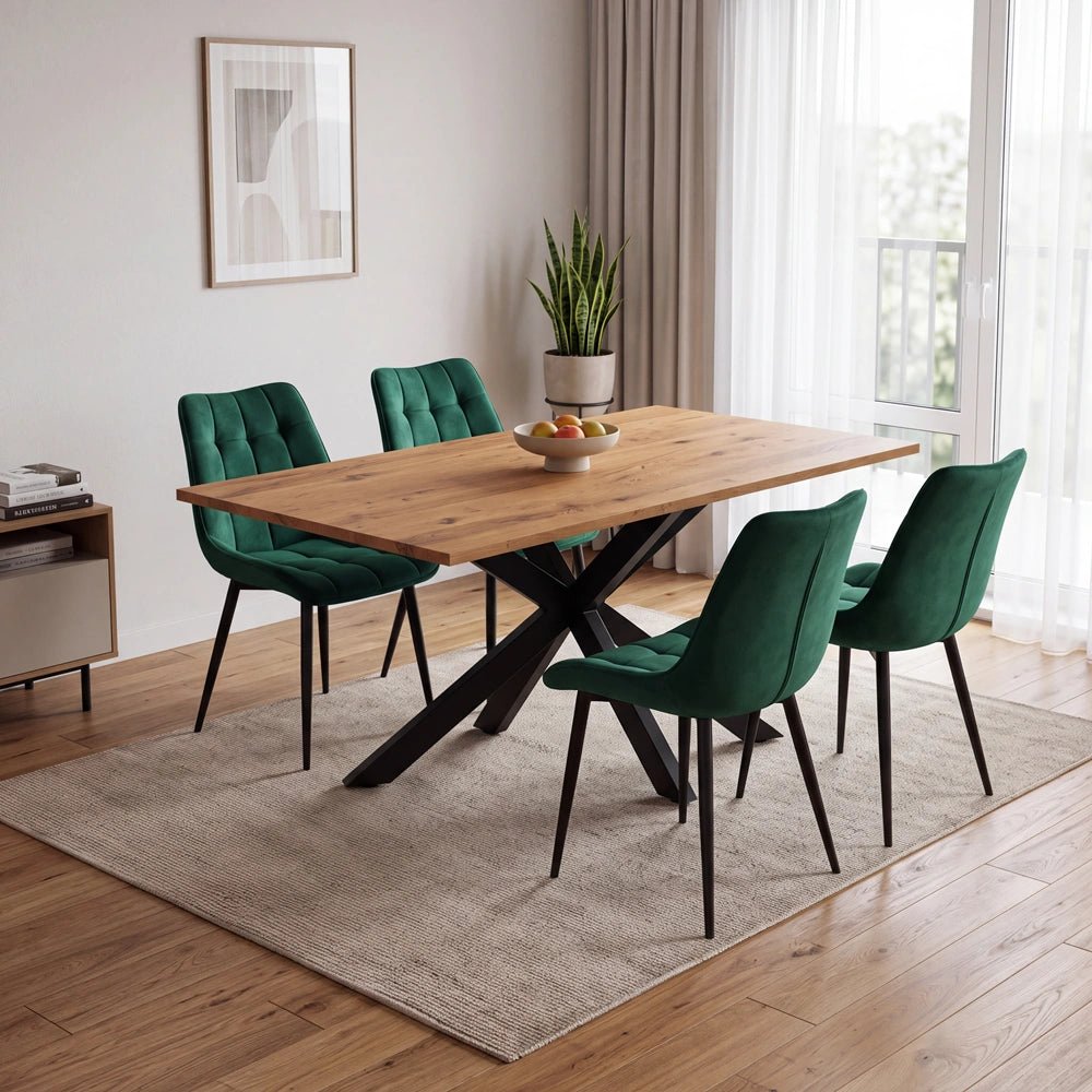 Dębowy stół klasyczny z litego drewna 140x80x2,6 cm - Reelken Polska