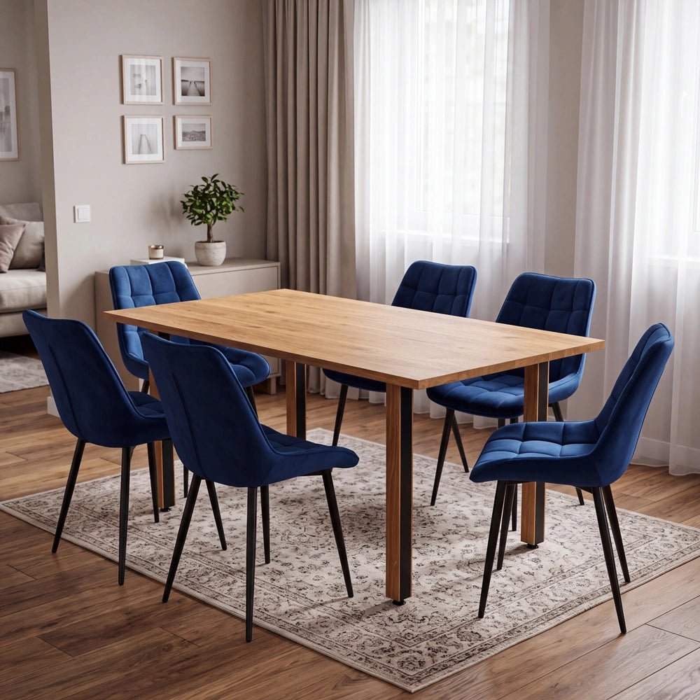 Dębowy stół klasyczny z litego drewna 140x80x2,6 cm - Reelken Polska