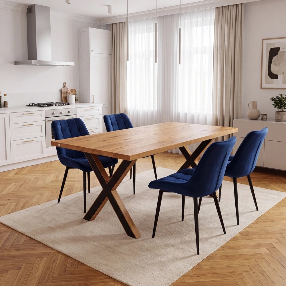 Dębowy stół klasyczny z litego drewna 140x80x4 cm - Reelken Polska