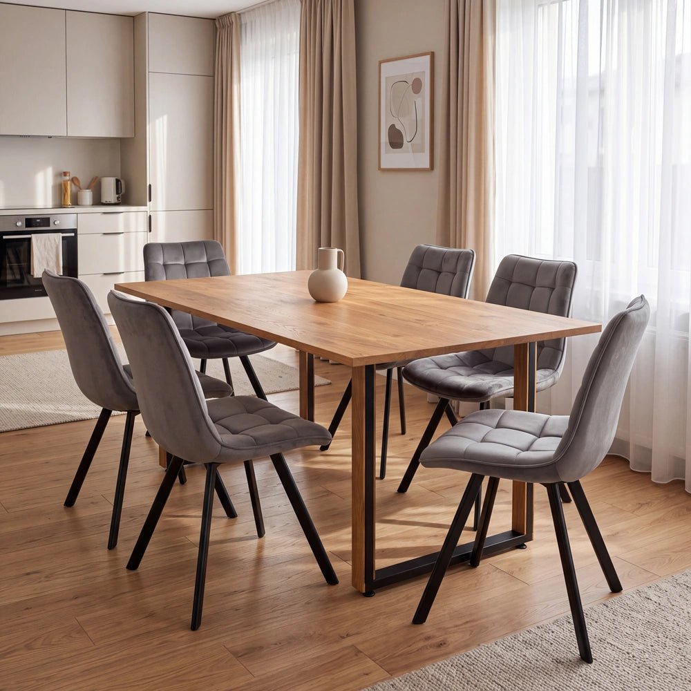 Dębowy stół klasyczny z litego drewna 180x85x2,6 cm - Reelken Polska
