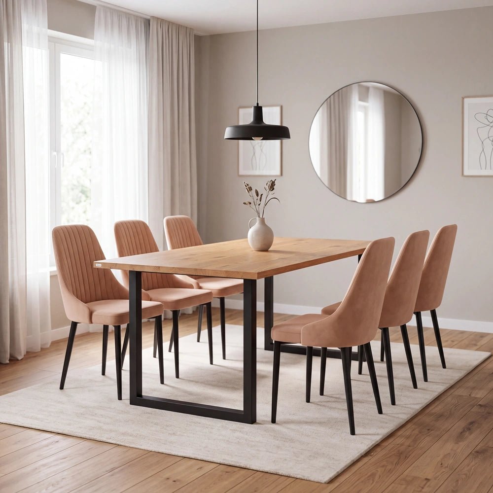 Dębowy stół klasyczny z litego drewna 180x85x2,6 cm - Reelken Polska