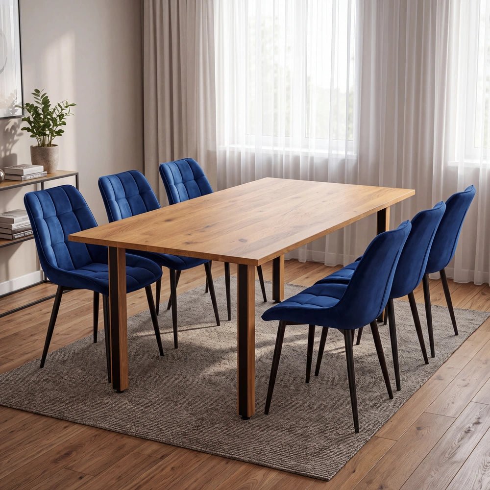 Dębowy stół klasyczny z litego drewna 180x85x2,6 cm - Reelken Polska