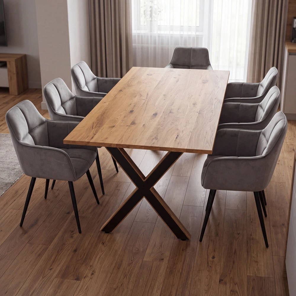 Dębowy stół klasyczny z litego drewna 180x85x2,6 cm - Reelken Polska