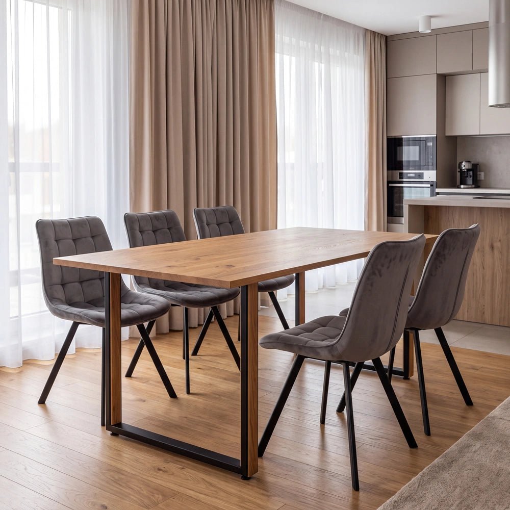 Dębowy stół klasyczny z litego drewna 180x85x2,6 cm - Reelken Polska