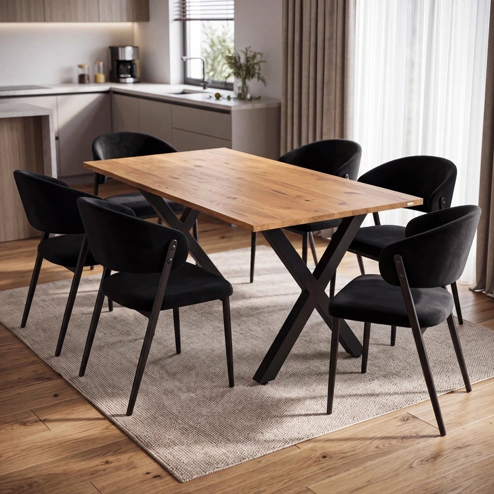 Dębowy stół klasyczny z litego drewna 180x85x2,6 cm - Reelken Polska