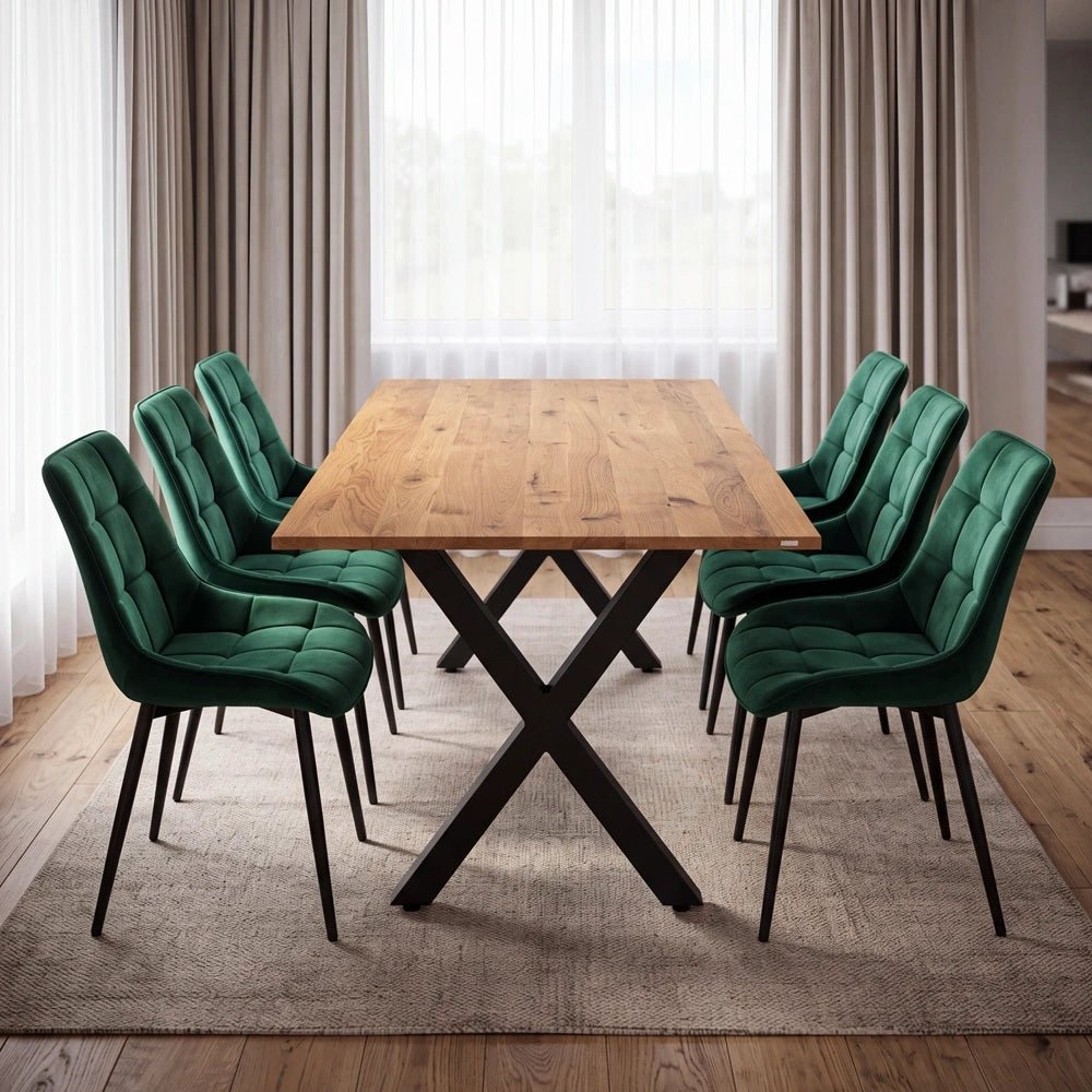 Dębowy stół klasyczny z litego drewna 180x85x2,6 cm - Reelken Polska