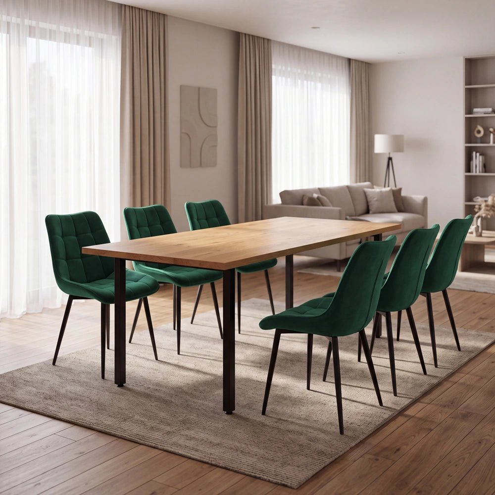 Dębowy stół klasyczny z litego drewna 180x85x2,6 cm - Reelken Polska