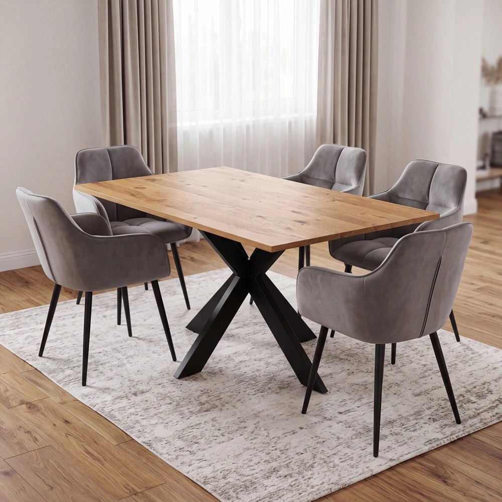 Dębowy stół klasyczny z litego drewna 180x85x2,6 cm - Reelken Polska