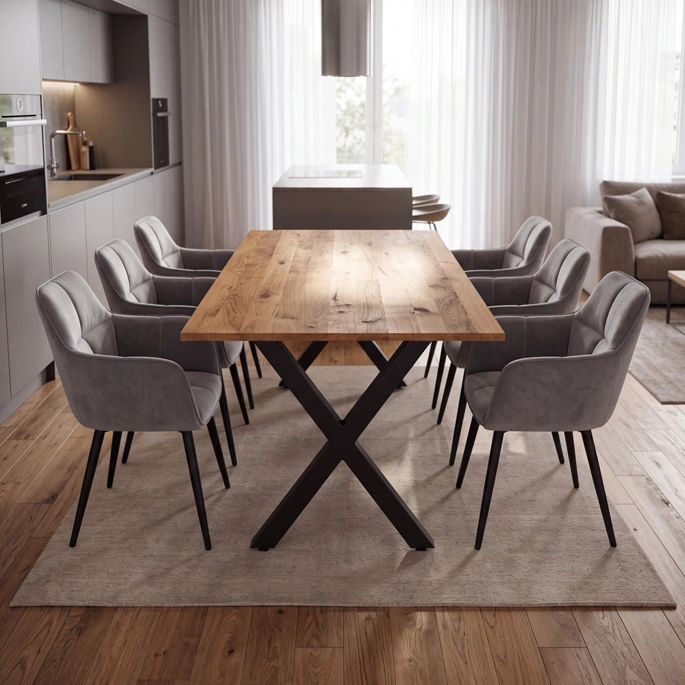 Dębowy stół klasyczny z litego drewna 180x85x2,6 cm - Reelken Polska