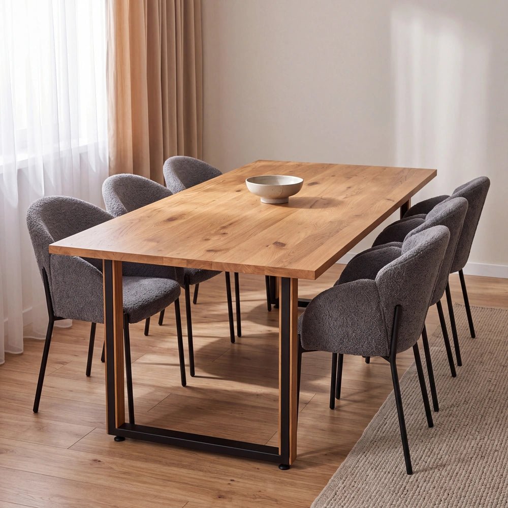 Dębowy stół klasyczny z litego drewna 180x85x2,6 cm - Reelken Polska