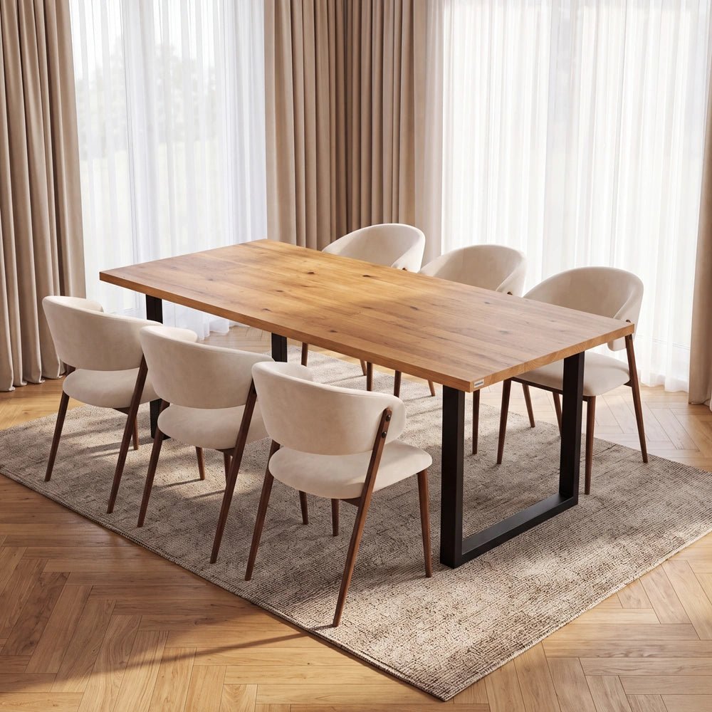 Dębowy stół klasyczny z litego drewna 180x85x2,6 cm - Reelken Polska