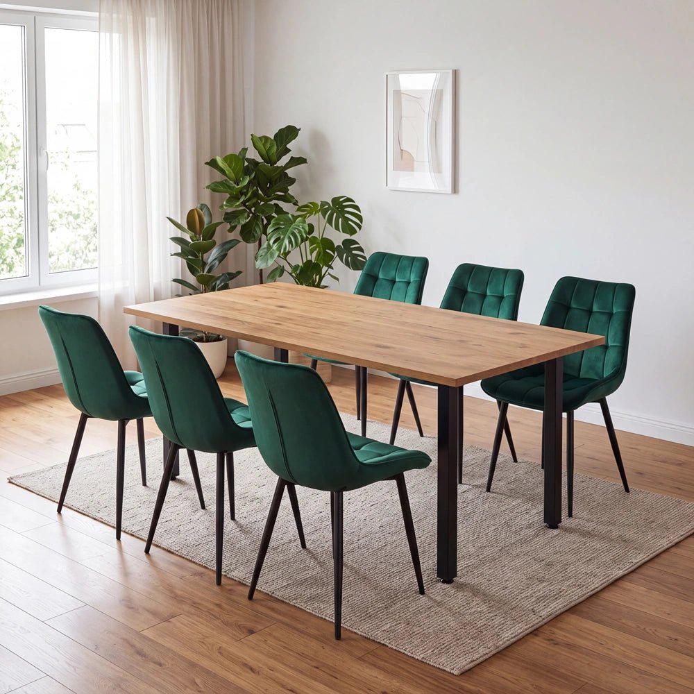 Dębowy stół klasyczny z litego drewna 180x85x2,6 cm - Reelken Polska