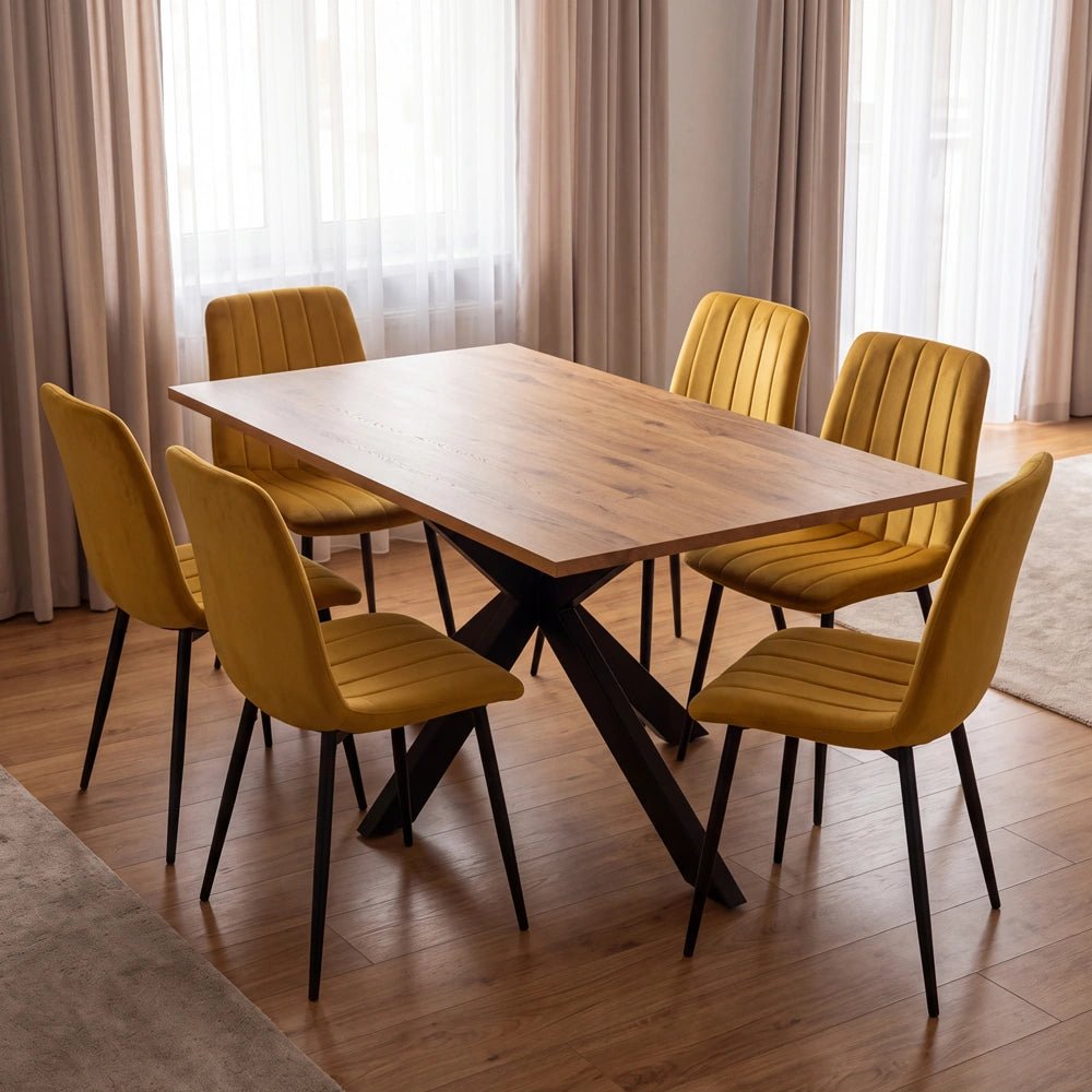 Dębowy stół klasyczny z litego drewna 180x85x2,6 cm - Reelken Polska