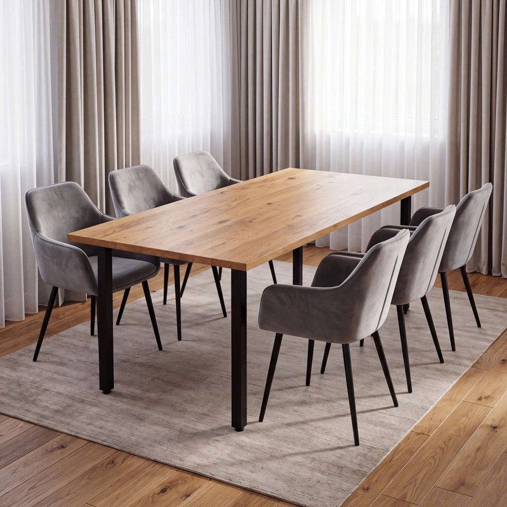 Dębowy stół klasyczny z litego drewna 180x85x2,6 cm - Reelken Polska