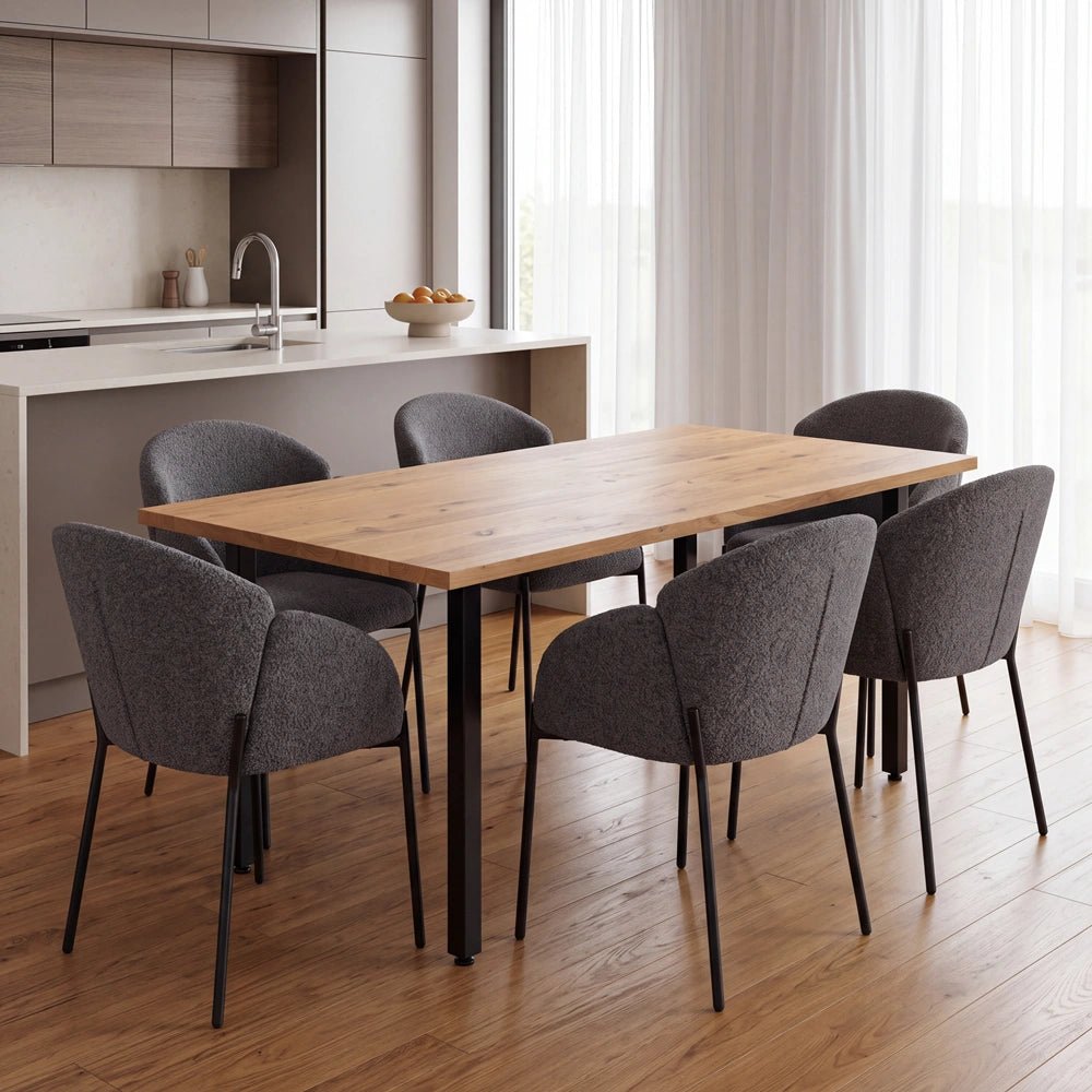 Dębowy stół klasyczny z litego drewna 180x85x2,6 cm - Reelken Polska