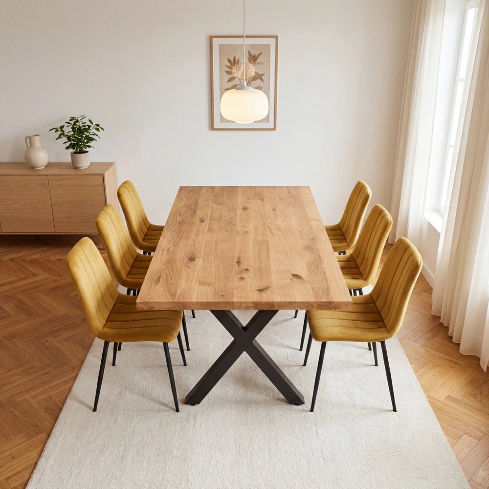 Dębowy stół klasyczny z litego drewna 180x85x4 cm - Reelken Polska