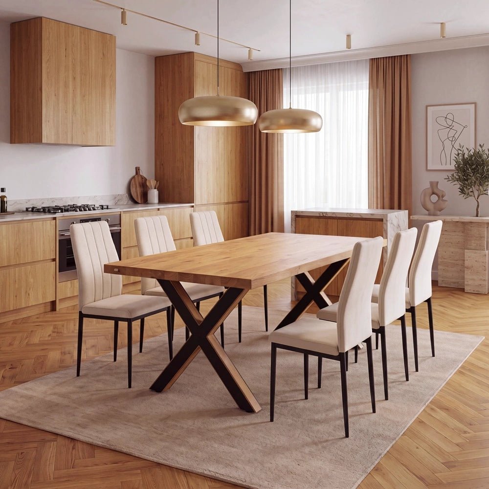 Dębowy stół klasyczny z litego drewna 180x85x4 cm - Reelken Polska