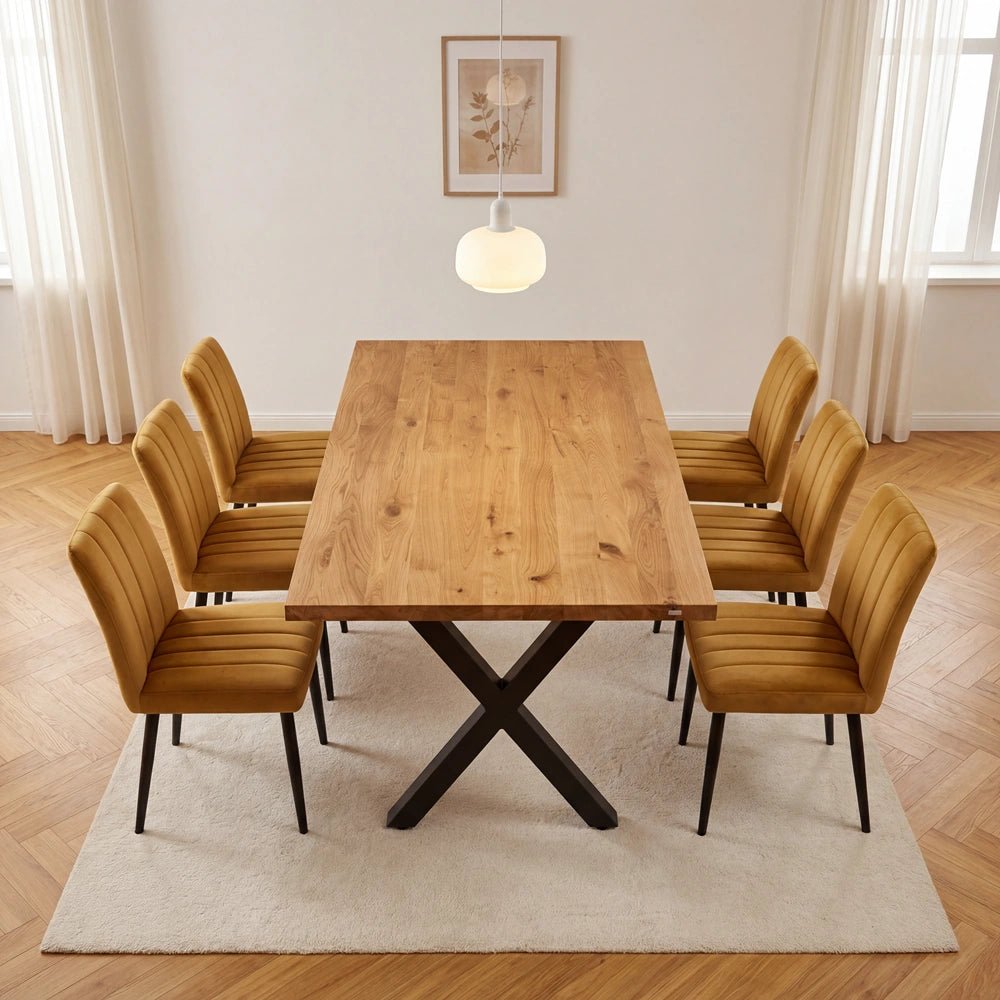Dębowy stół klasyczny z litego drewna 180x85x4 cm - Reelken Polska
