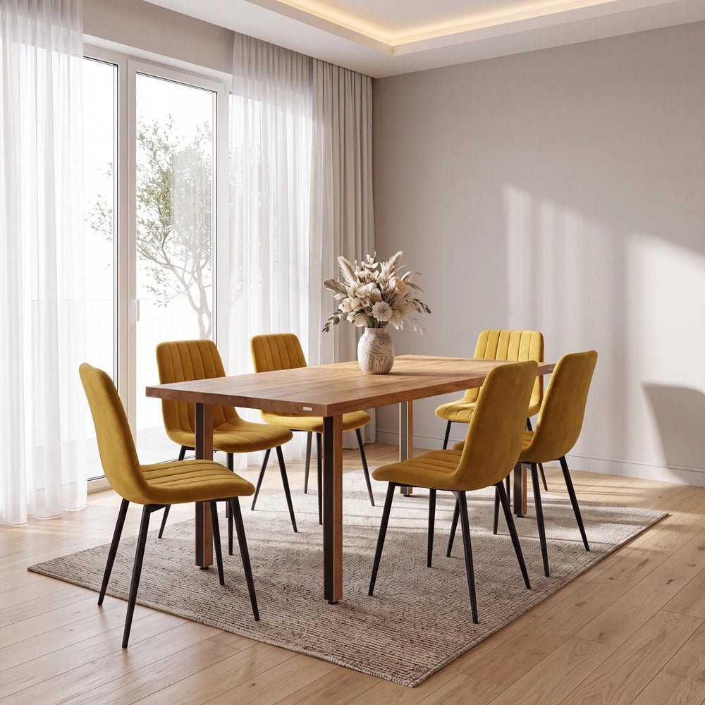 Dębowy stół klasyczny z litego drewna 180x85x4 cm - Reelken Polska