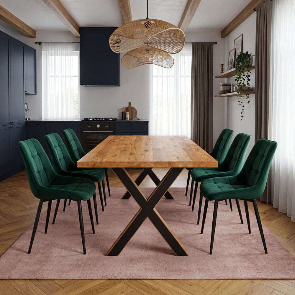 Dębowy stół klasyczny z litego drewna 180x85x4 cm - Reelken Polska
