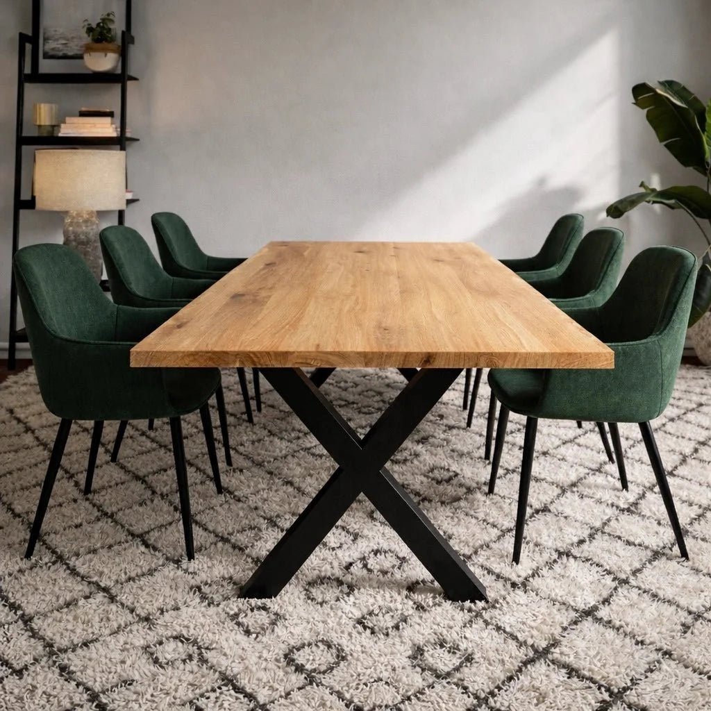 Dębowy stół klasyczny z litego drewna 180x85x4 cm - Reelken Polska