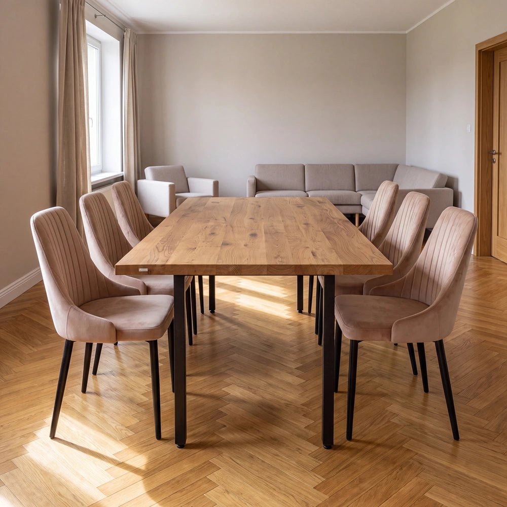 Dębowy stół klasyczny z litego drewna 180x85x4 cm - Reelken Polska