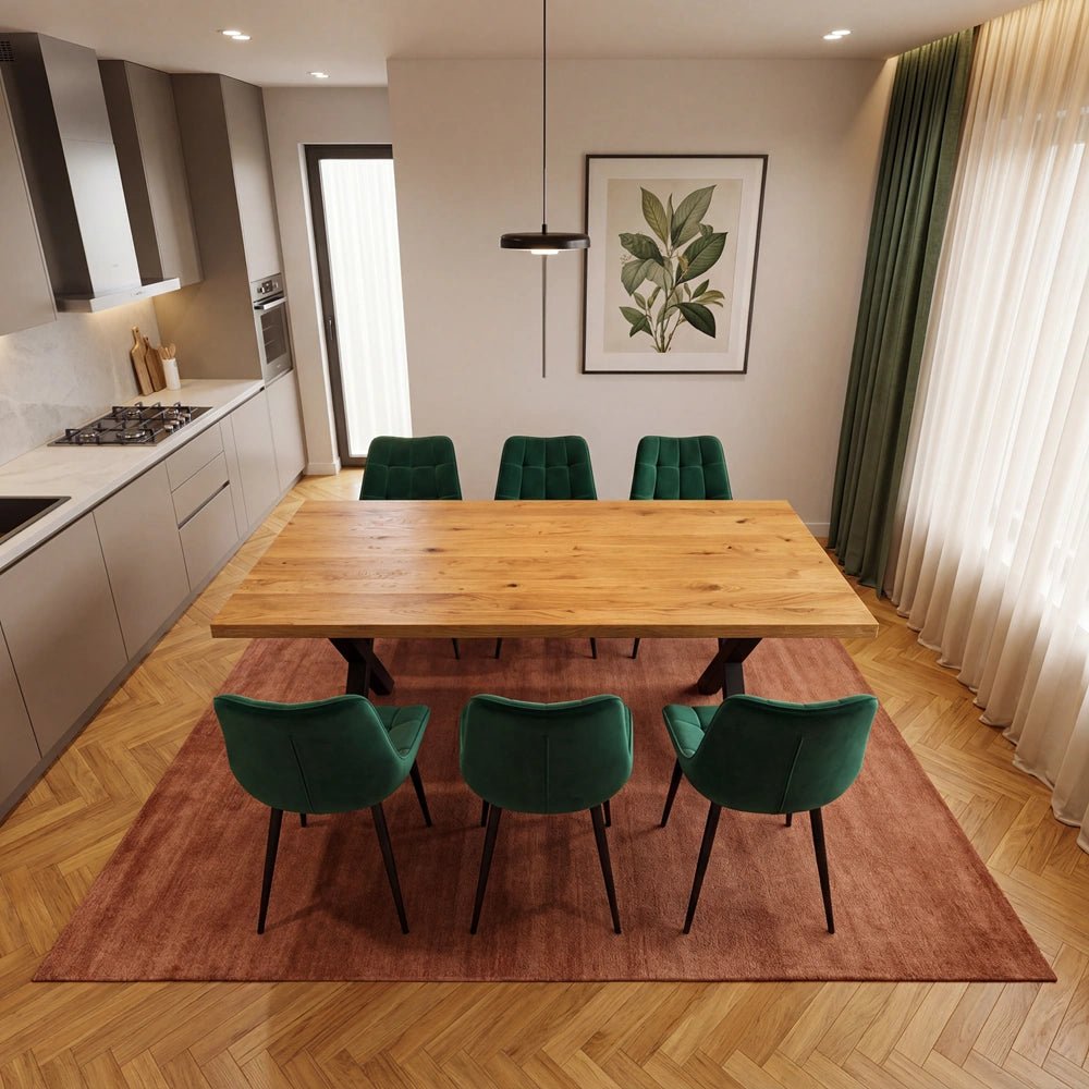 Dębowy stół klasyczny z litego drewna 180x85x4 cm - Reelken Polska