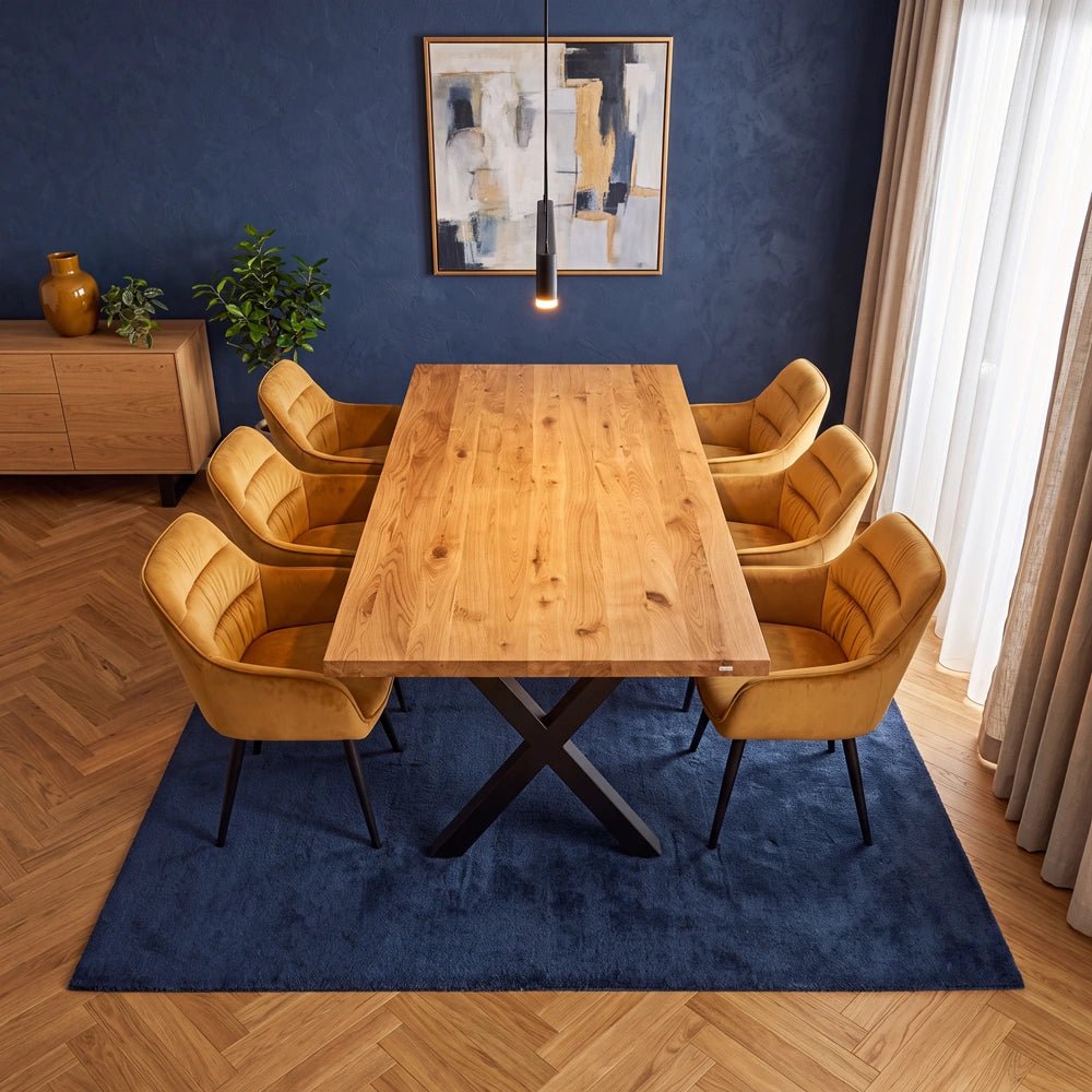 Dębowy stół klasyczny z litego drewna 180x85x4 cm - Reelken Polska