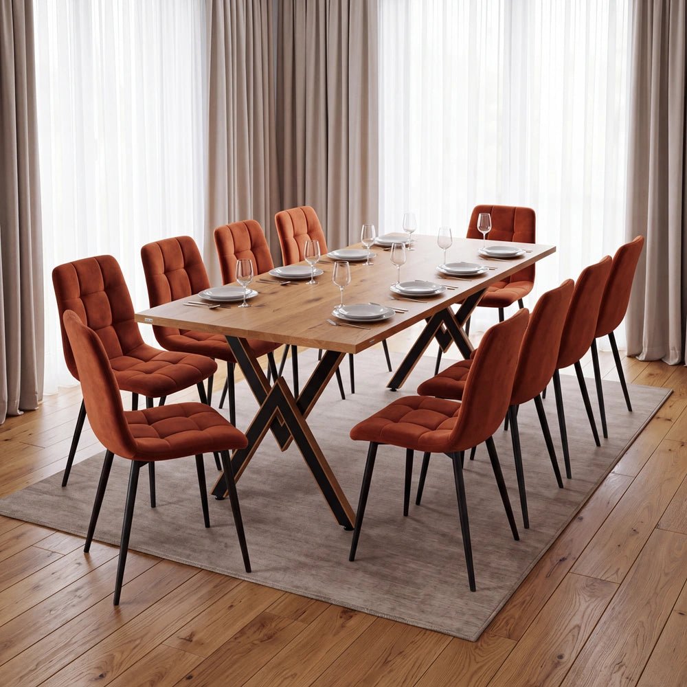 Dębowy stół klasyczny z litego drewna 200x100x2,6 cm - Reelken Polska