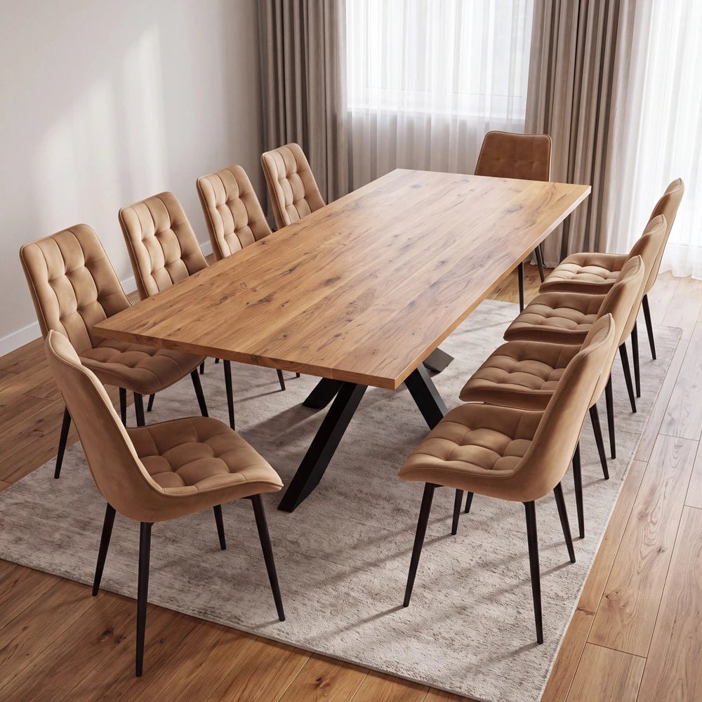 Dębowy stół klasyczny z litego drewna 200x100x2,6 cm - Reelken Polska