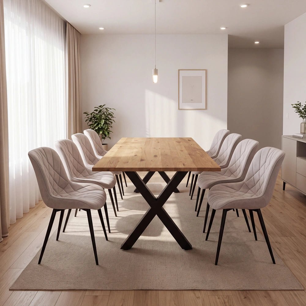 Dębowy stół klasyczny z litego drewna 200x100x2,6 cm - Reelken Polska