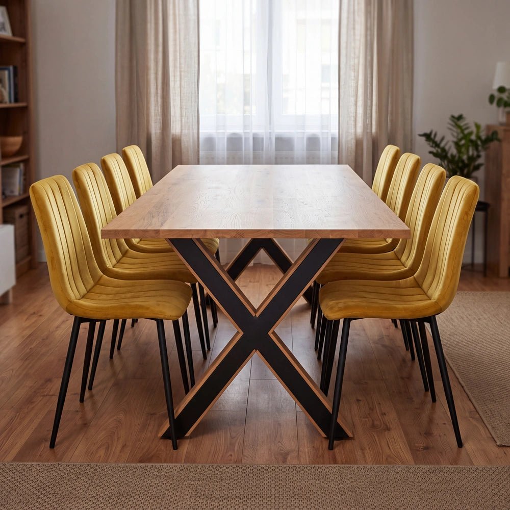Dębowy stół klasyczny z litego drewna 200x100x2,6 cm - Reelken Polska