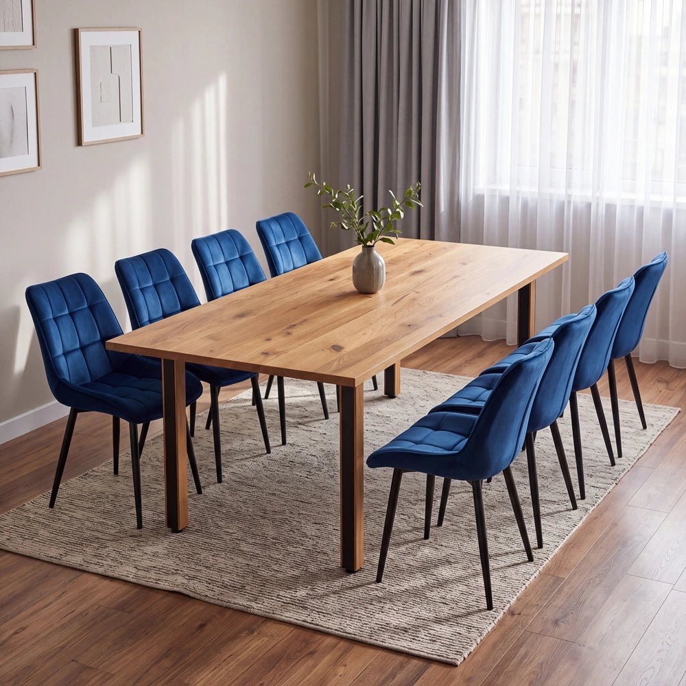 Dębowy stół klasyczny z litego drewna 200x100x2,6 cm - Reelken Polska