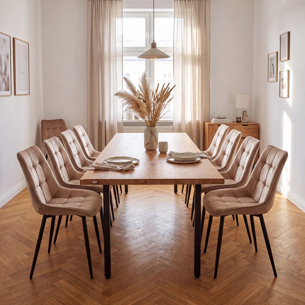 Dębowy stół klasyczny z litego drewna 200x100x4 cm - Reelken Polska