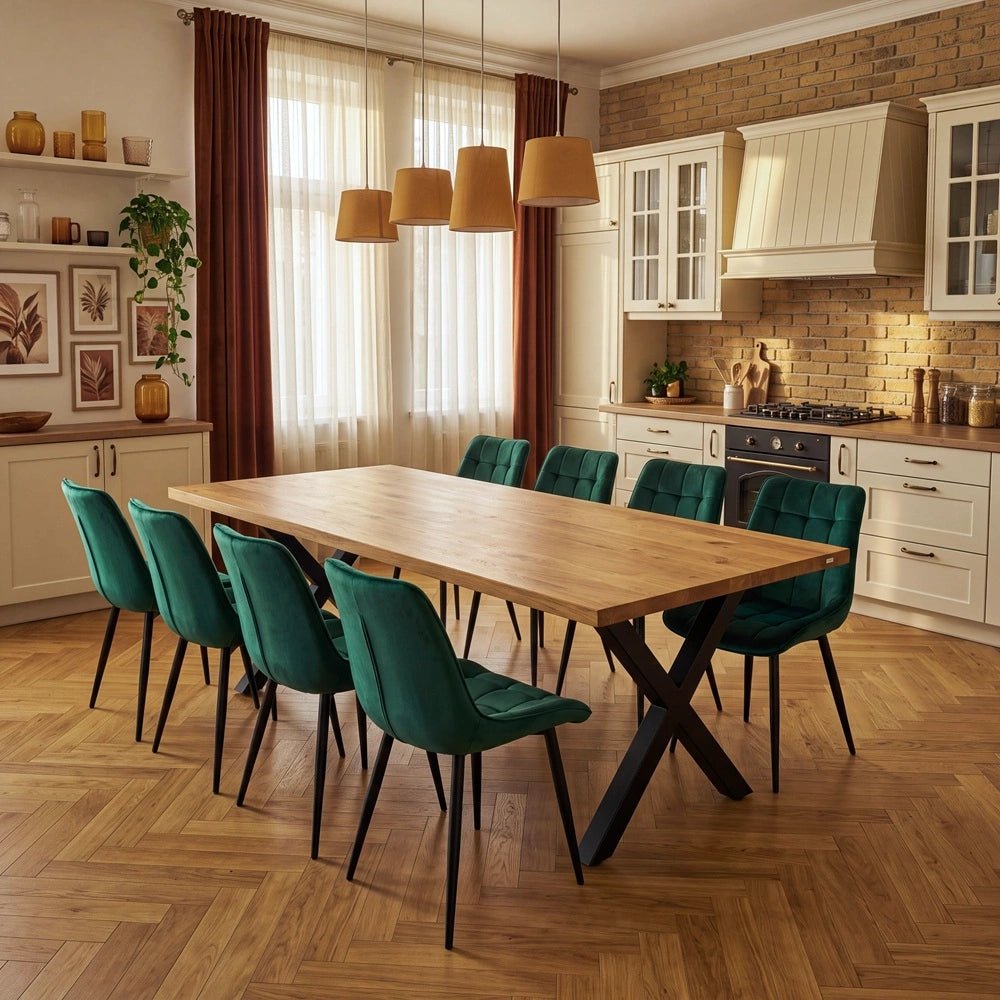 Dębowy stół klasyczny z litego drewna 200x100x4 cm - Reelken Polska