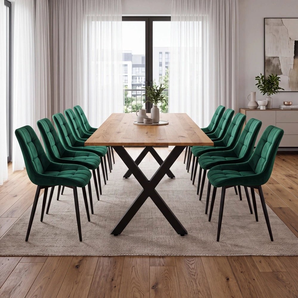 Dębowy stół klasyczny z litego drewna 240x100x2,6 cm - Reelken Polska