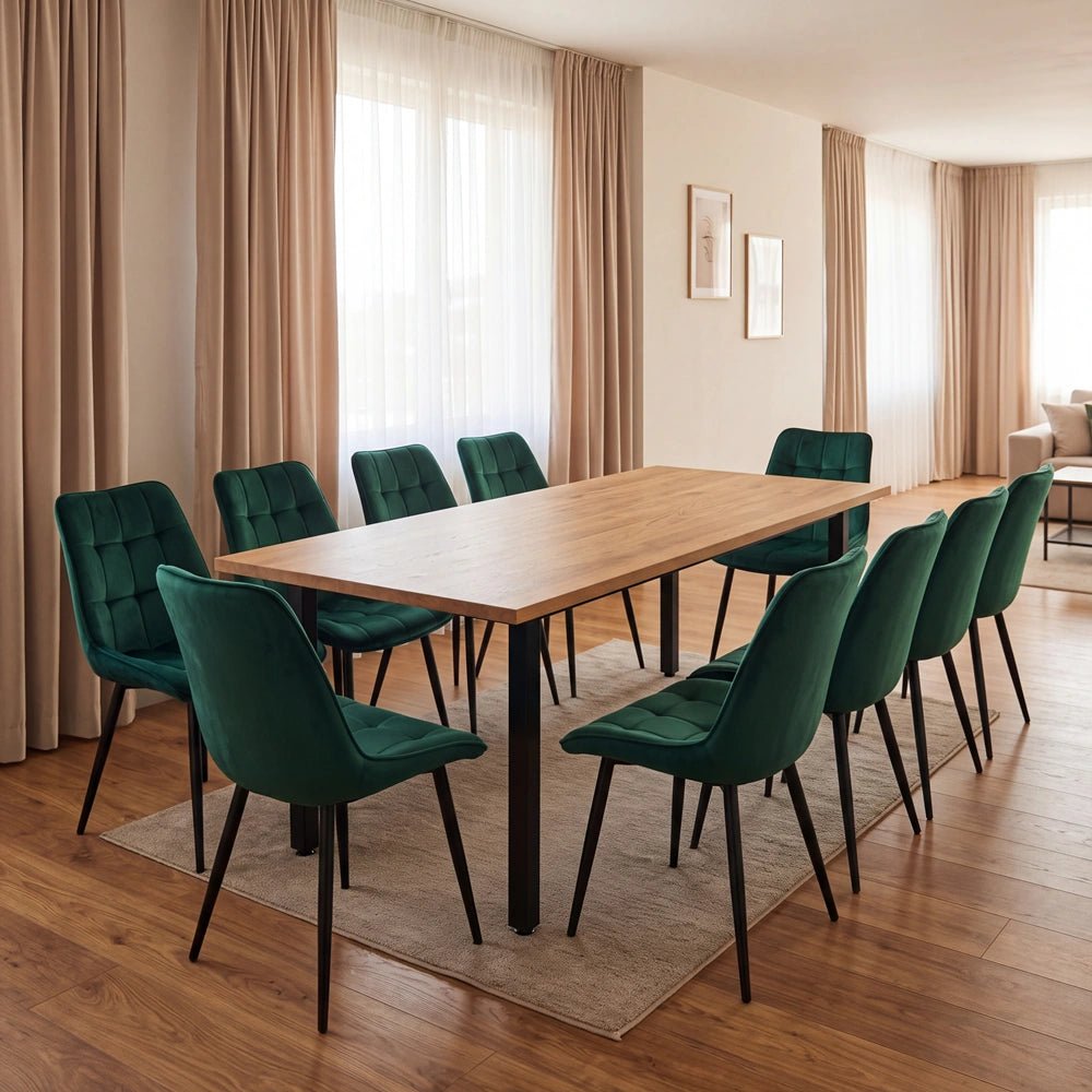 Dębowy stół klasyczny z litego drewna 240x100x2,6 cm - Reelken Polska