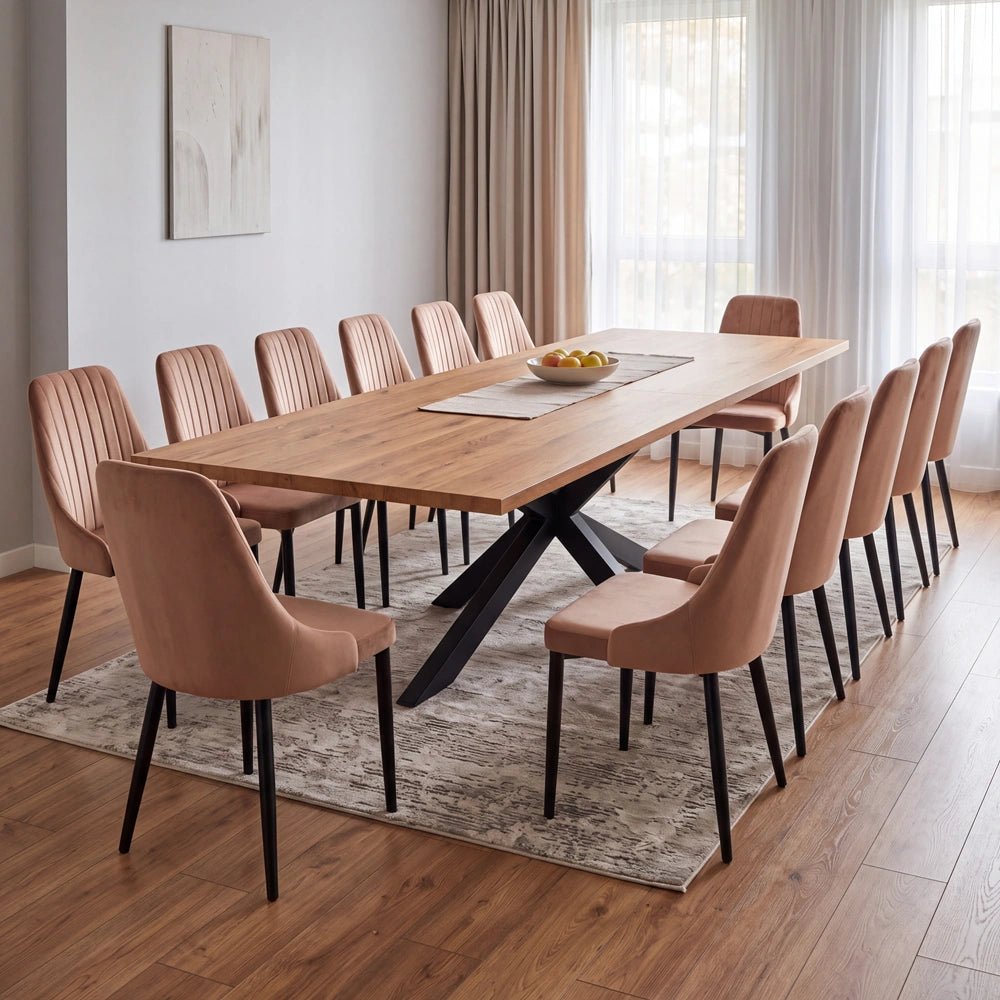 Dębowy stół klasyczny z litego drewna 260x100x2,6 cm - Reelken Polska