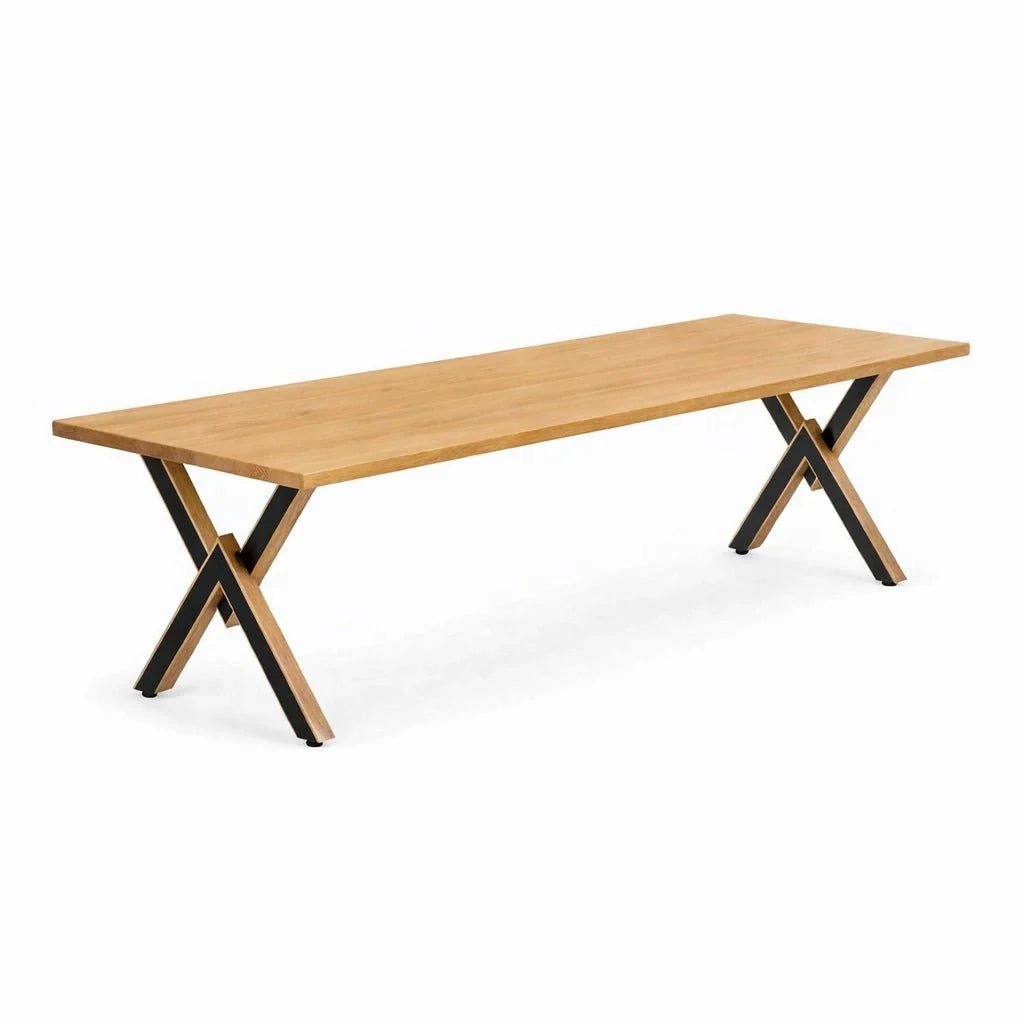 Dębowy stół klasyczny z litego drewna 300x100x4 cm - Reelken Polska
