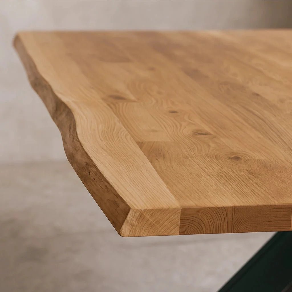 Dębowy stół rustykalny z litego drewna Live Edge 260x100x4 cm - Reelken Polska