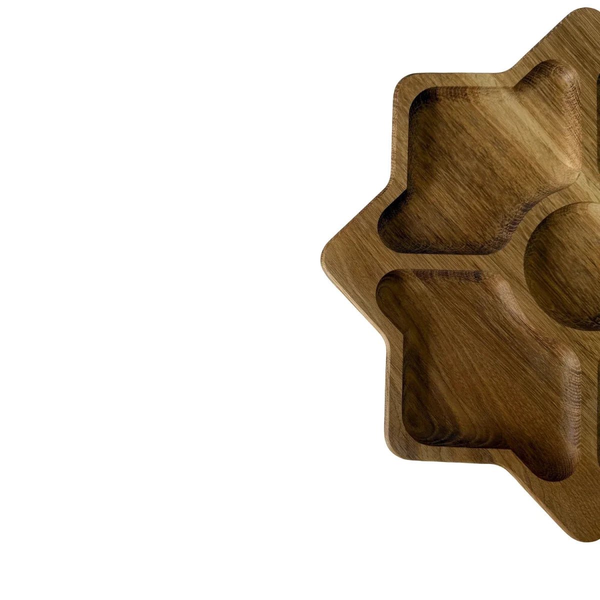 Drewniana patera do serwowania przekąsek w kształcie gwiazdy – 30×30 cm - Reelken Polska