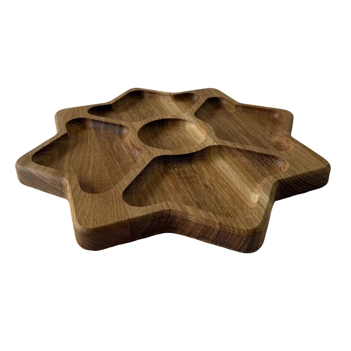 Drewniana patera do serwowania przekąsek w kształcie gwiazdy – 30×30 cm - Reelken Polska