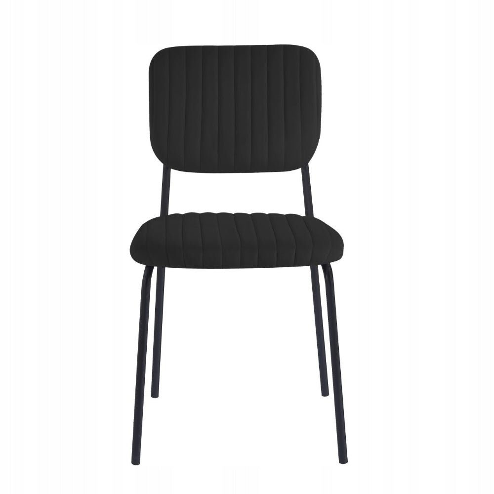 Krzesło jadalniane Bari 85 cm – Czarny welur, czarne nogi, minimalistyczny loft - Reelken Polska